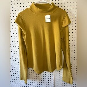 With free by free people NWT Mustard Yellow Turtleneck Sweater